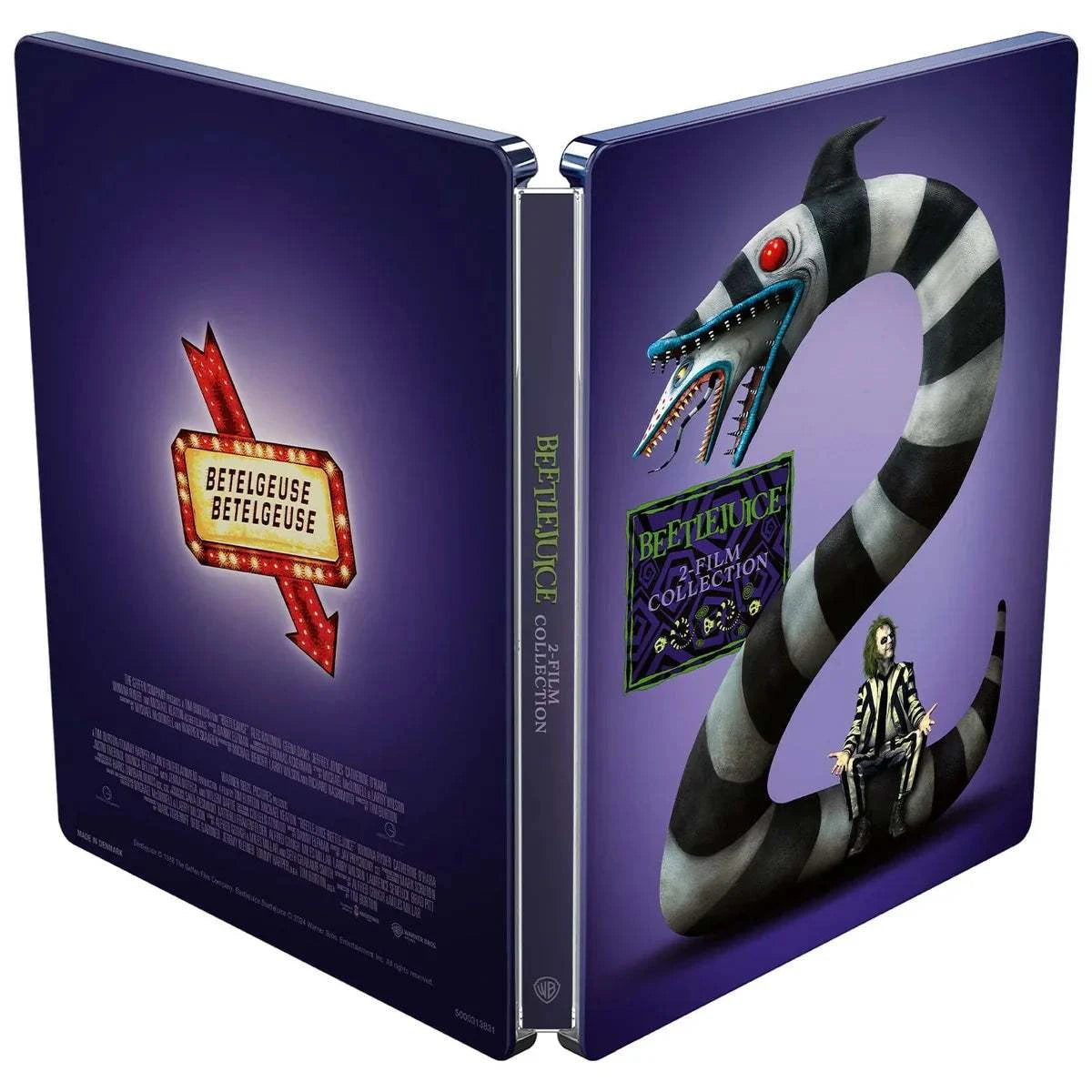 Beetlejuice limited edition steelbook 4K Ultra HD and Blu-Ray with Betelgeuse light-up sign collector's set