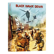 Black Hawk Down Steelbook 4K UHD and Blu-Ray with lenticular cover featuring soldiers and helicopters in combat scene