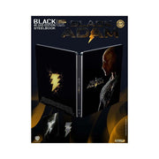 Black Adam BLACK Edition 4K UHD Steelbook limited edition with striking lightning bolt and character profile design
