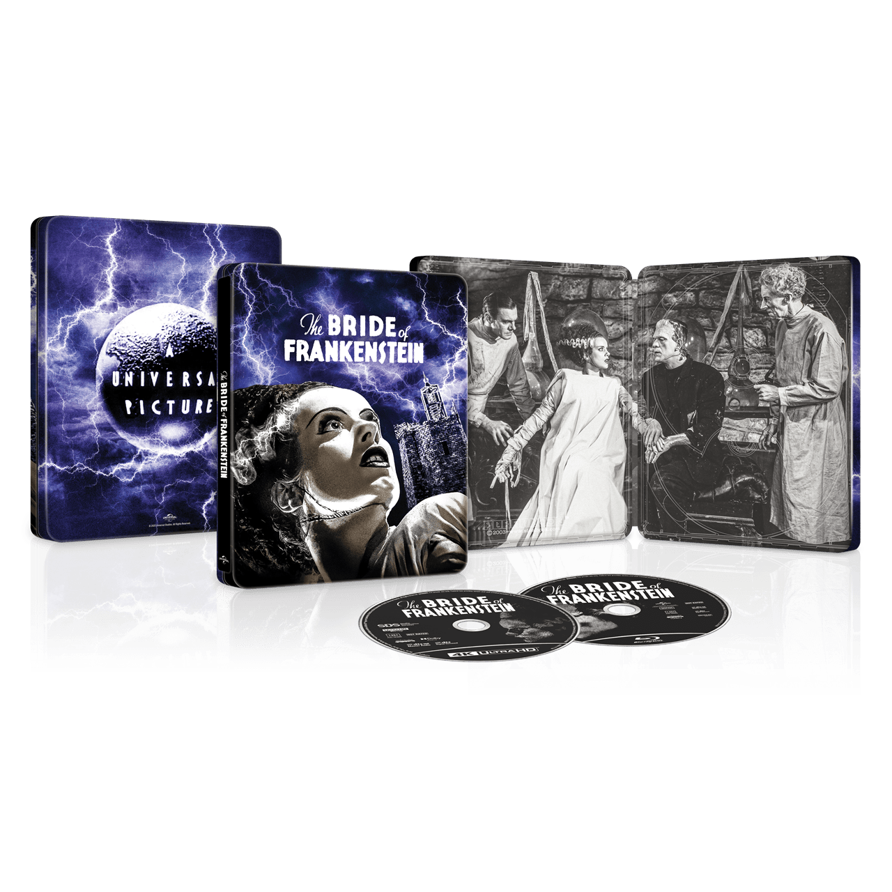 The Bride Of Frankenstein UK Limited Edition Steelbook 4K Ultra HD and Blu-Ray with collectible artwork and special features