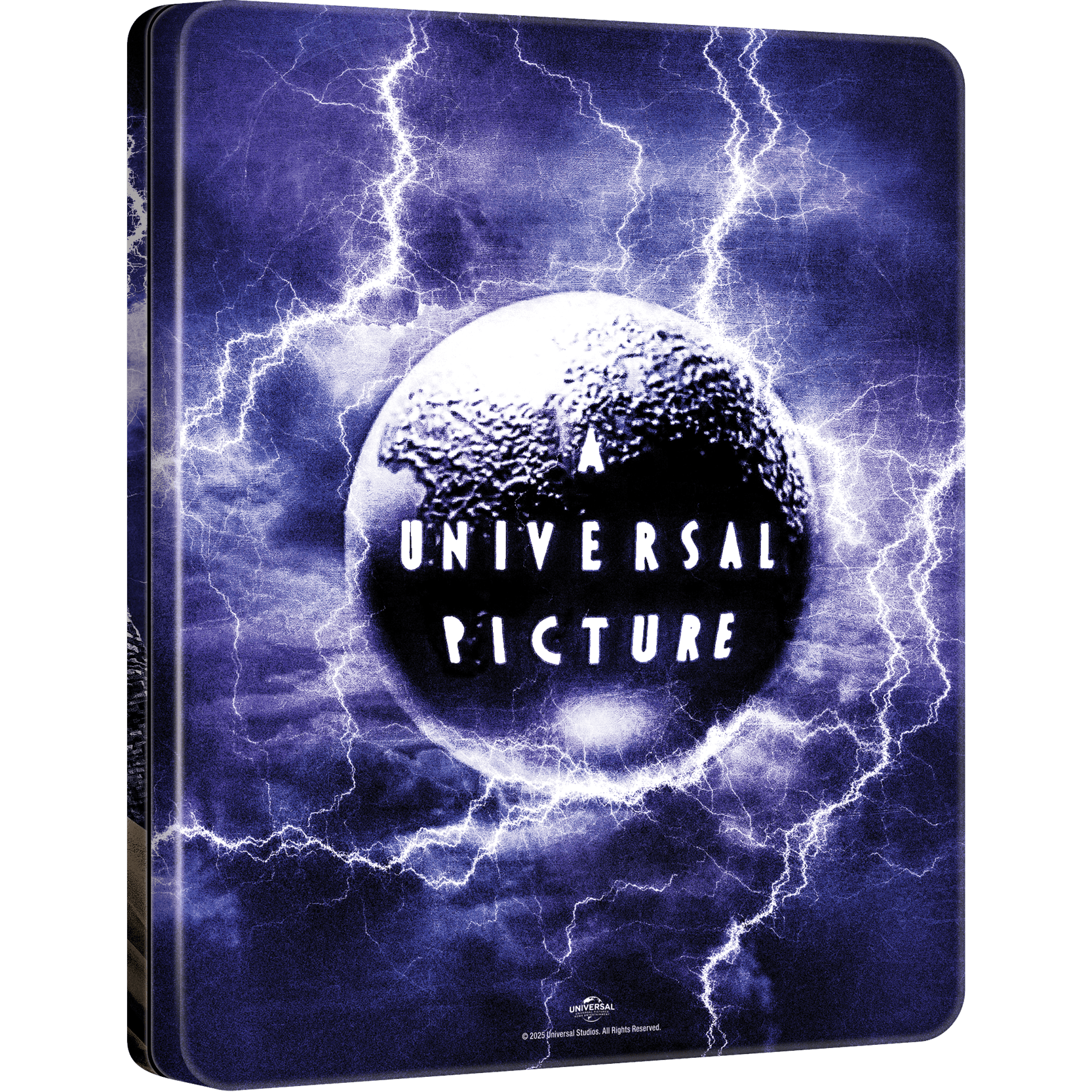 The Bride Of Frankenstein UK Limited Edition Steelbook 4K Ultra HD Blu-Ray cover with Universal Pictures logo and lightning background