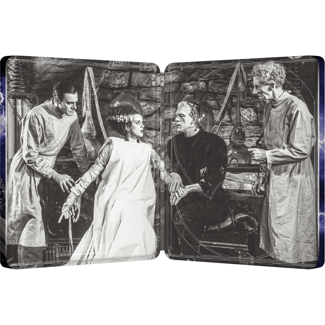 The Bride Of Frankenstein UK limited edition steelbook 4K UHD and Blu-ray interior artwork black and white scene