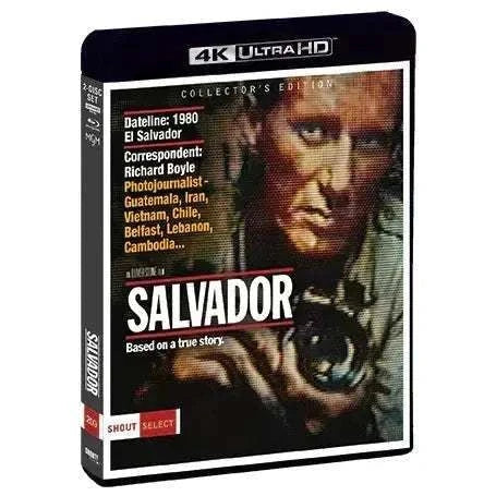 Salvador Collector's Edition 4K UHD Blu-Ray with Limited Edition Slipcover.