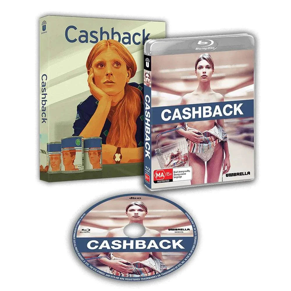 Cashback Blu-ray with limited edition slipcover and disc by Umbrella Entertainment, region free pre-order