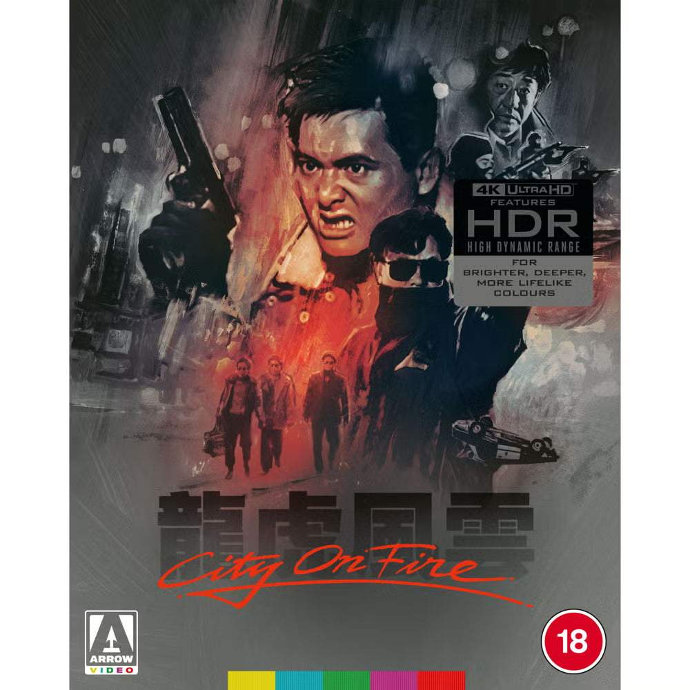 City On Fire Limited Edition 4K UHD slipcover with action movie cover art and HDR badge