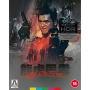 City On Fire Limited Edition 4K UHD slipcover with action movie cover art and HDR badge