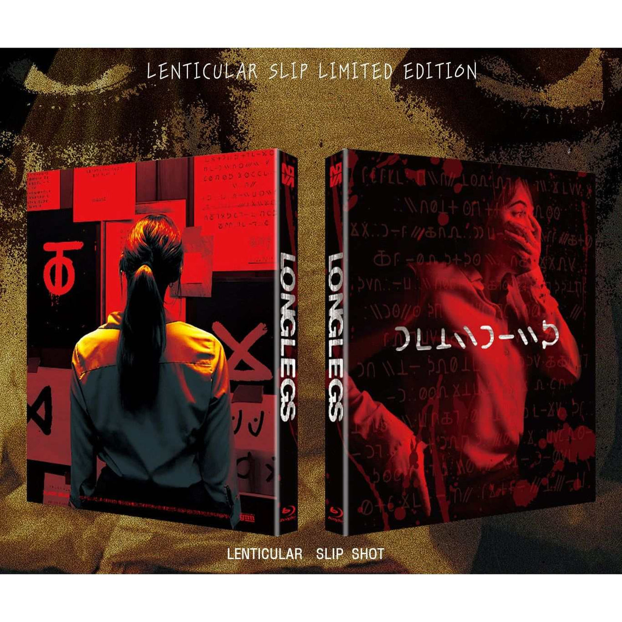 Longlegs (2024) Blu-Ray numbered limited edition lenticular full slip with postcards featuring thriller horror cover art
