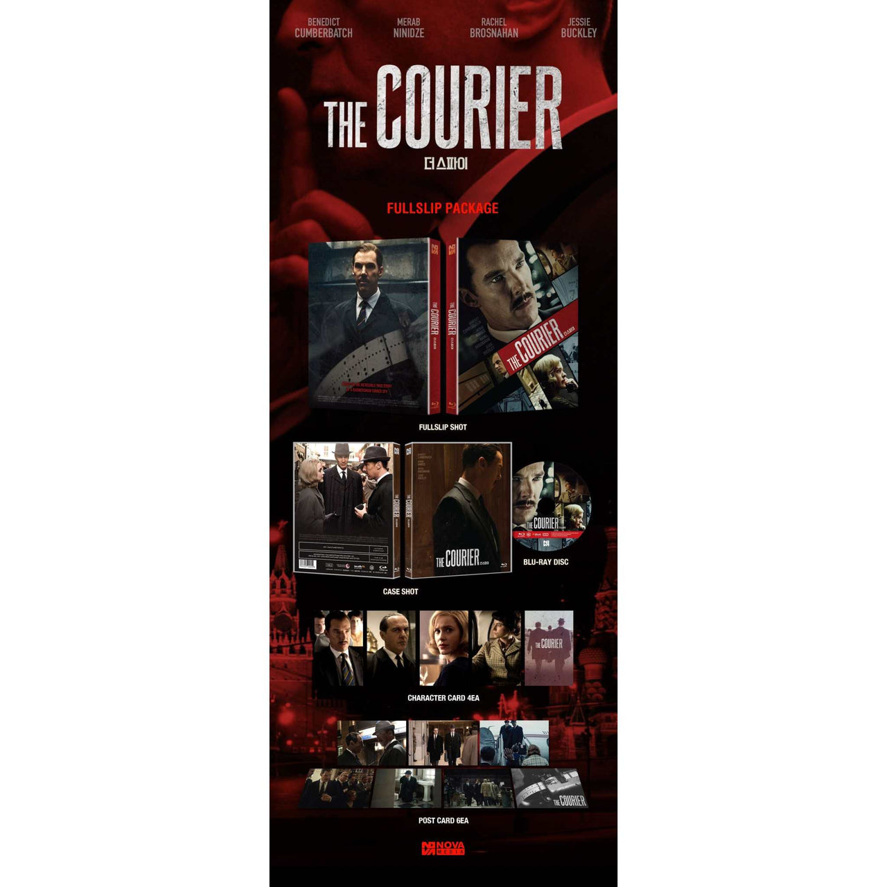 The Courier Blu-Ray Numbered Limited Edition Full Slip Package with Extras, featuring Benedict Cumberbatch.