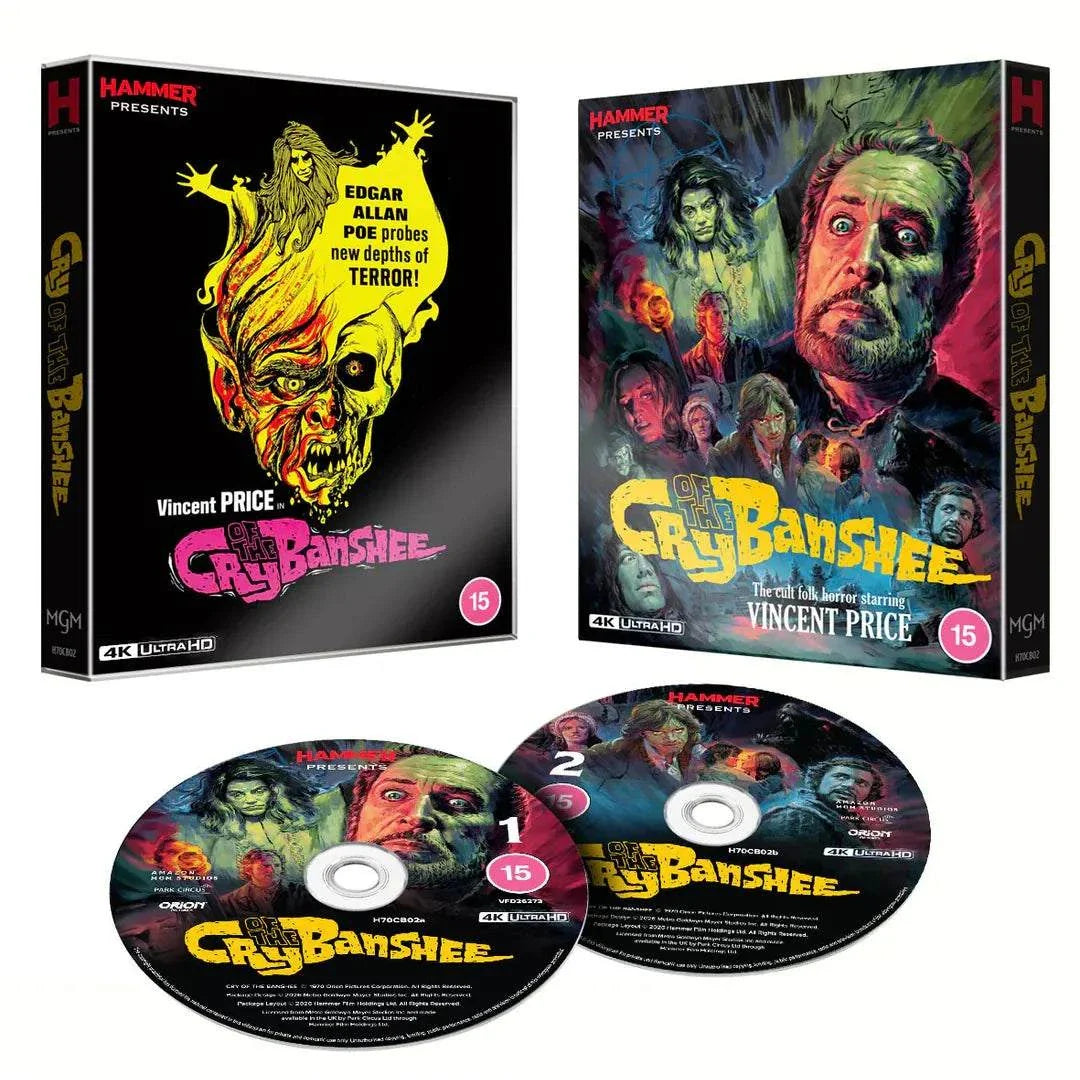 Cry Of The Banshee 4K Ultra HD limited edition slipcover with two discs featuring original and re-edited versions