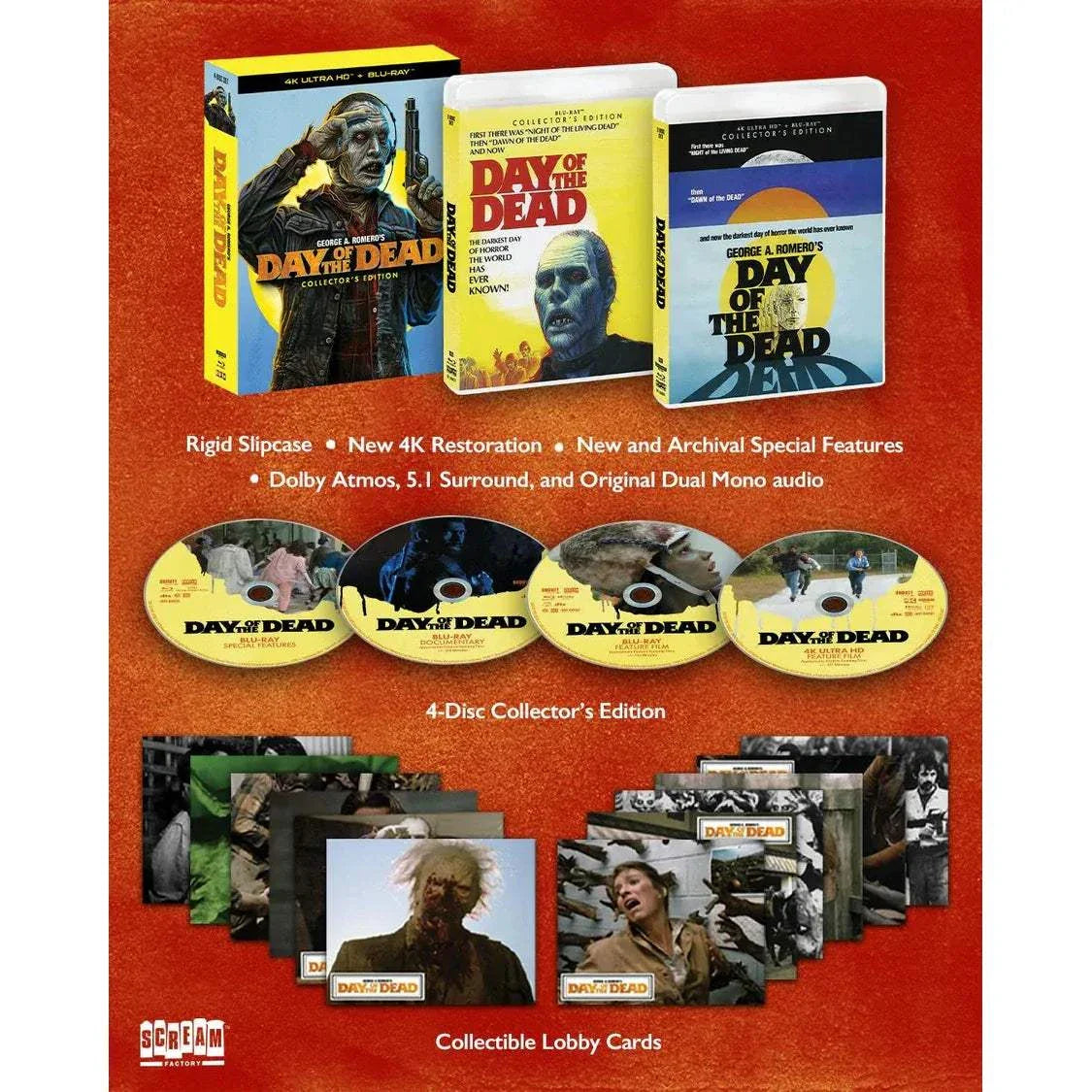 Day of the Dead 40th Anniversary Collector's Edition 4K UHD Blu-Ray with slipcase and bonus features pre-order