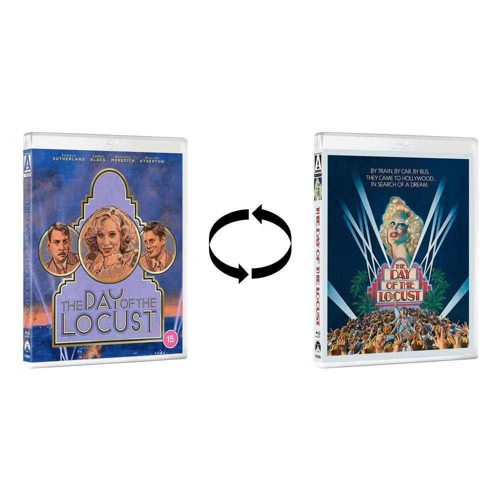 The Day Of The Locust limited edition Blu-Ray with slipcover and booklet, Region B pre-order release by Arrow Films UK