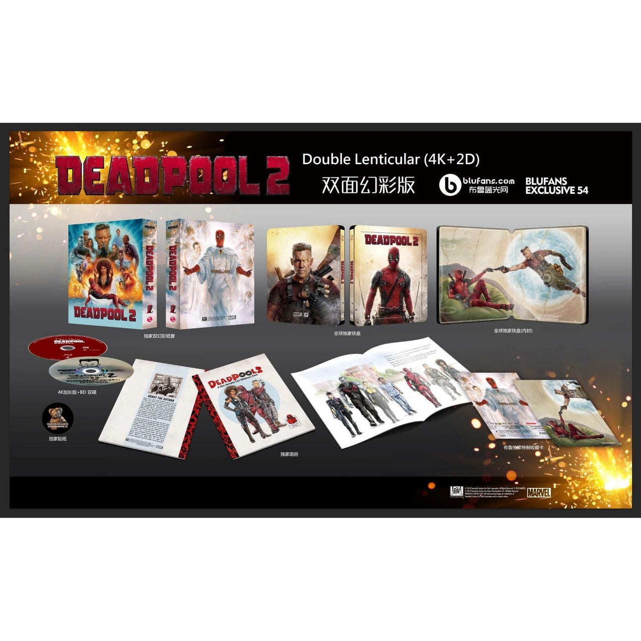 Deadpool 2 (2018) 4K UHD + Blu-Ray [ONE-CLICK] (Blufans Exclusive WEA Steelbook #54)