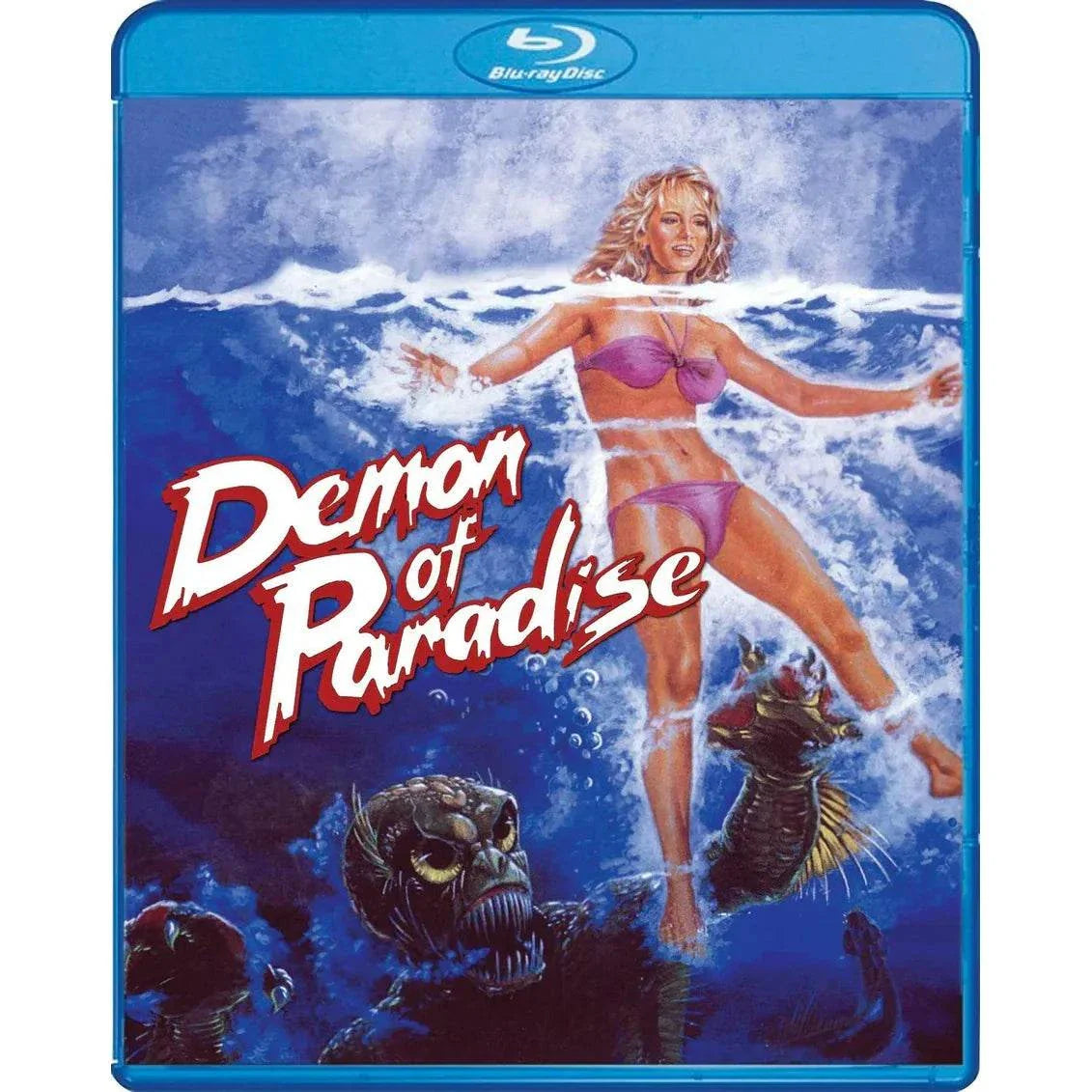 Pre-Order Demon Of Paradise Blu-Ray cover showing creature feature movie packaging by Scream Factory