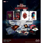 Doctor Strange in the Multiverse collectible steelbook full slip set with lenticular character cards, postcards, folder, and envelope.