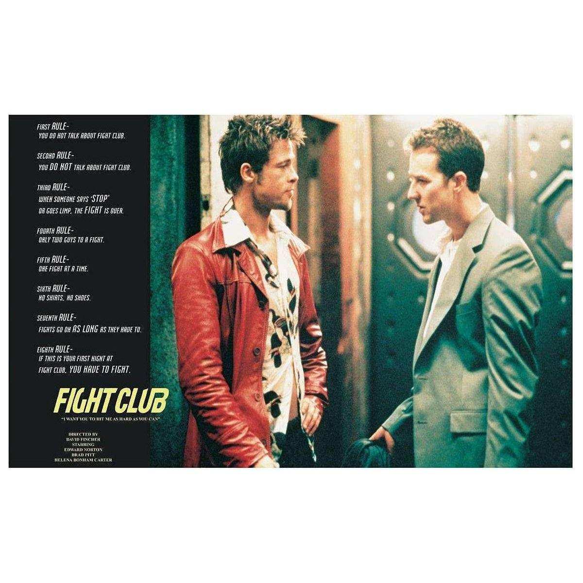 11x17 Movie Poster: Fight Club - Rules Of Fight Club