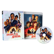 Escape to Athena 1979 limited edition Blu-Ray with slipcover pre-order cover image