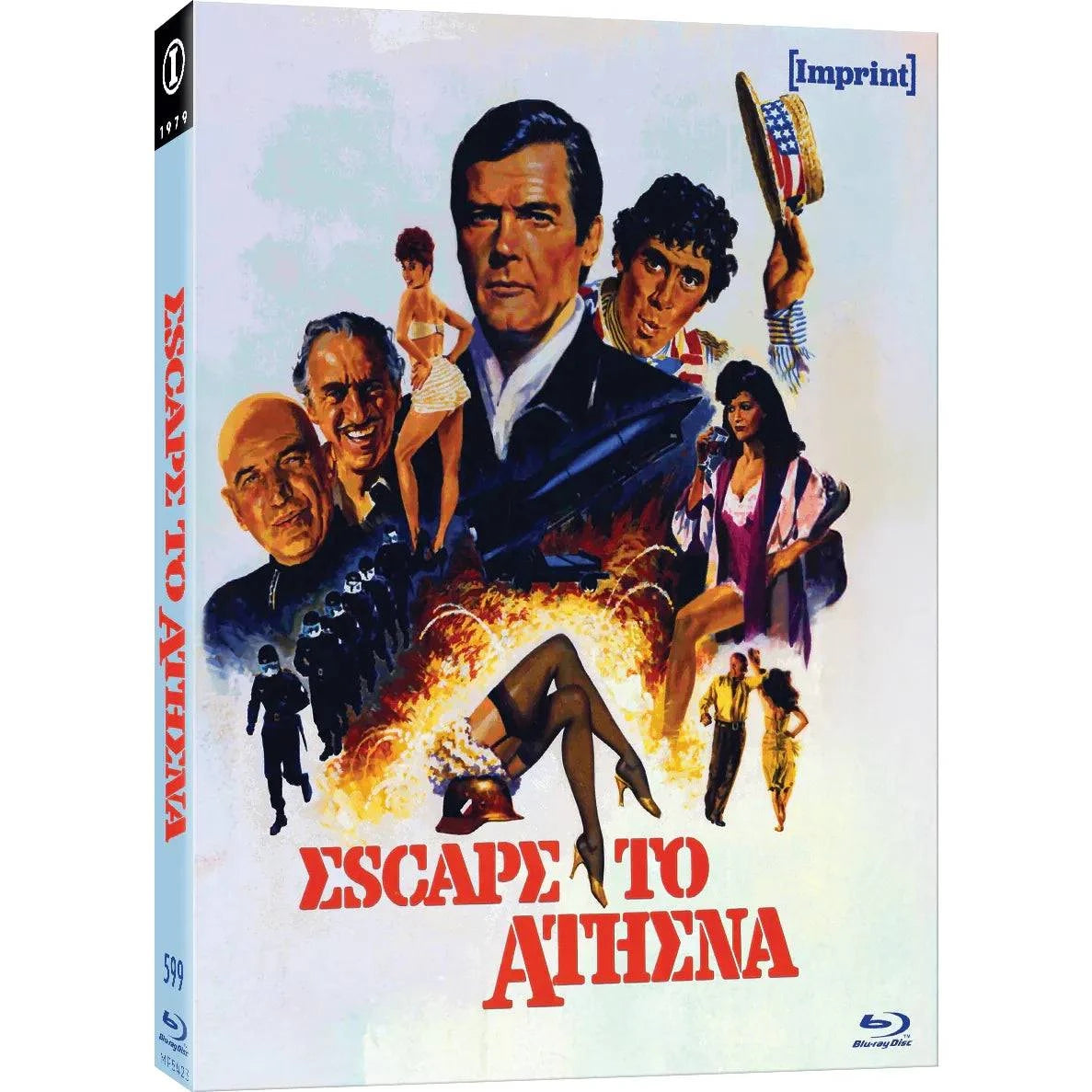 Escape to Athena 1979 limited edition Blu-Ray with slipcover cover art