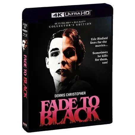 Fade to Black 1980 Collector's Edition 4K UHD and Blu-Ray with limited edition slipcover featuring actor Dennis Christopher on the cover.