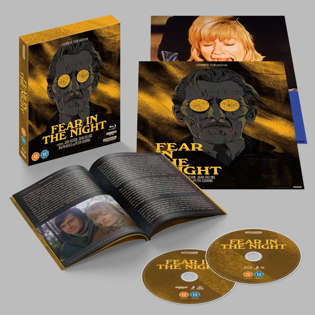 Fear In The Night Limited Collectors Edition 4K Ultra HD and Blu-Ray set with slipcase, booklet, posters, and extras