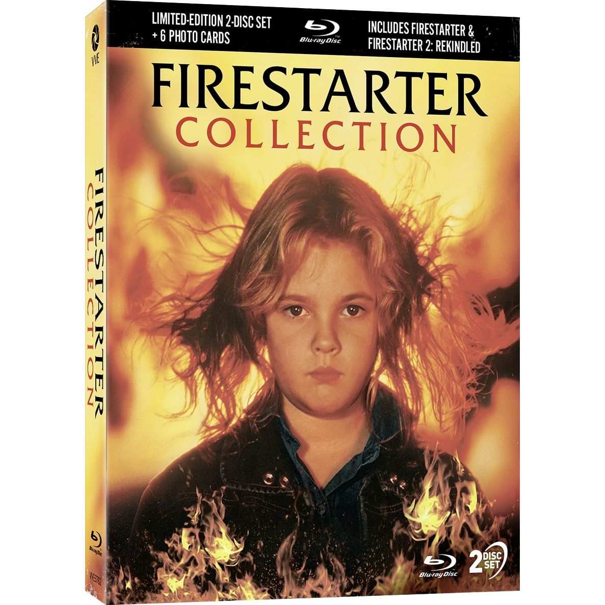 Firestarter Collection Blu-Ray limited edition 3D lenticular hardcase with art cards and upscaled Firestarter 2 Rekindled Blu-ray disc set