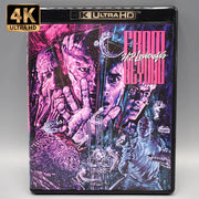4K UHD Blu-ray of "From Beyond" by Vinegar Syndrome with colorful slipcover.