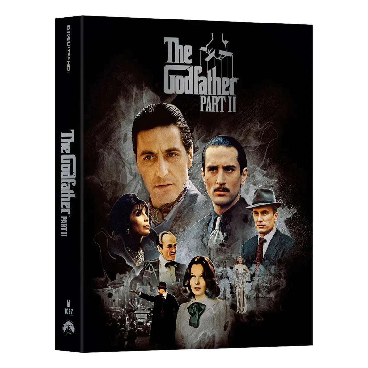 The Godfather Part II Steelbook 4K UHD and Blu-Ray with double lenticular full slip, featuring main characters from the movie on the cover.