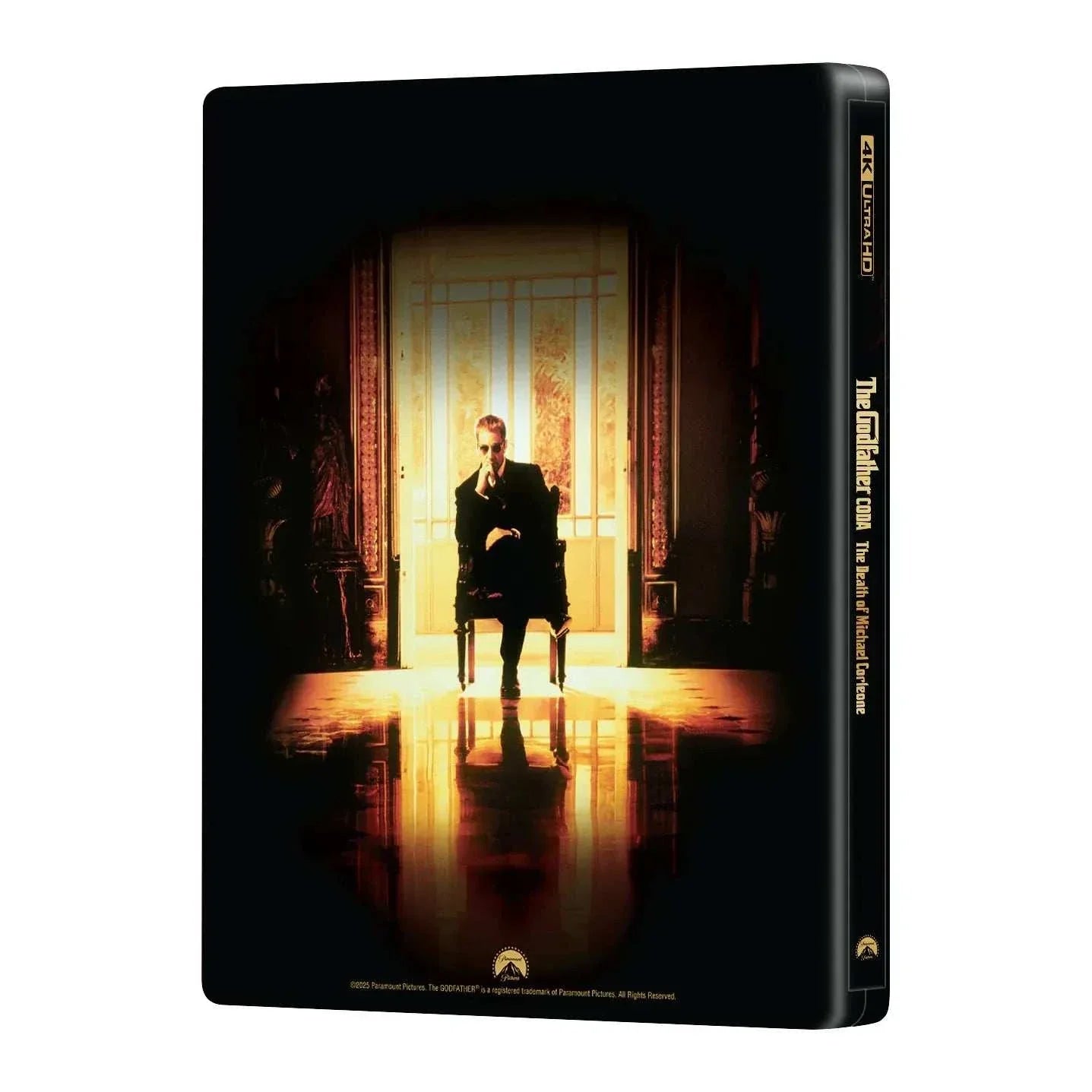 The Godfather Part III Steelbook 4K UHD Blu-Ray double lenticular edition with glossy finish and embossed title