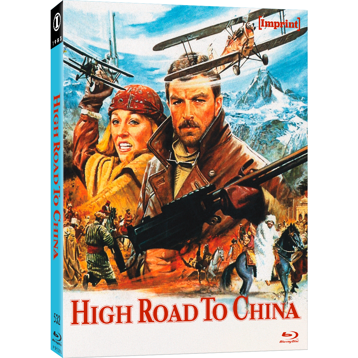 High Road To China 1983 Blu-ray limited edition slipcover Imprint Films pre-order cover art