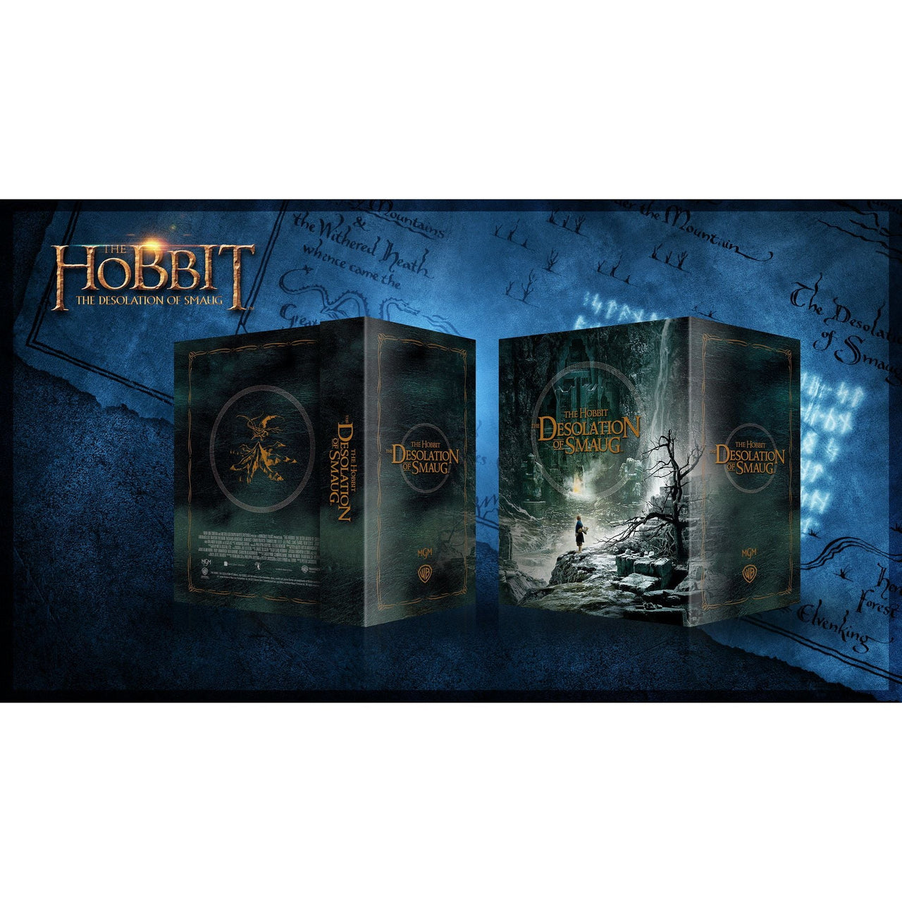 The Hobbit The Desolation of Smaug 4K UHD limited edition WEA Steelbook with dark fantasy cover design and map background