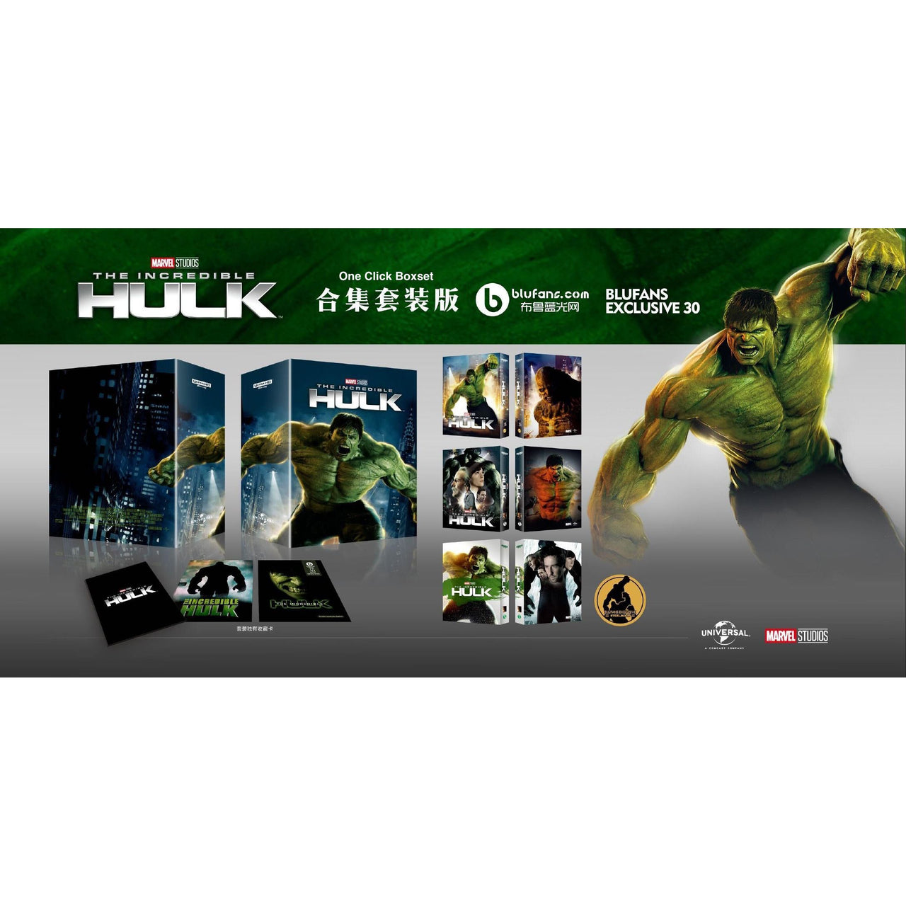 The Incredible Hulk (2008) 4K UHD + Blu-Ray [ONE-CLICK] (Blufans Exclusive WEA Steelbook #30)