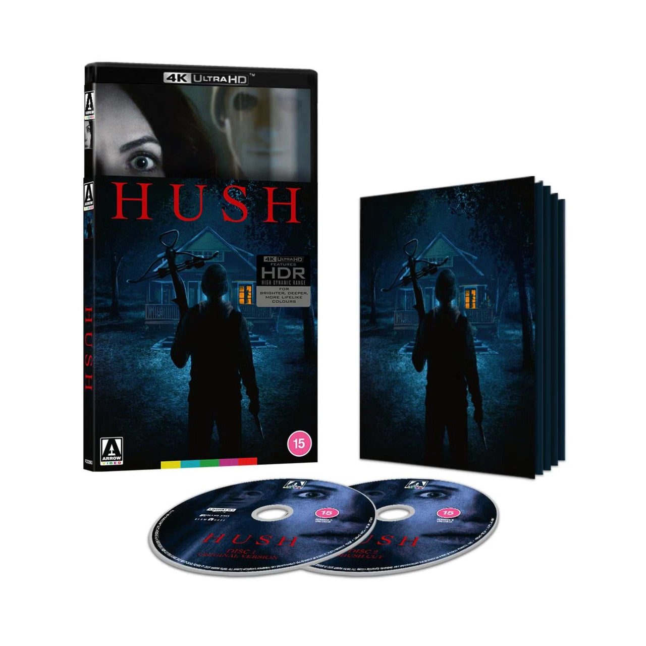 Hush Limited Edition 4K UHD with slipcover and booklet pre-order by Arrow Films UK