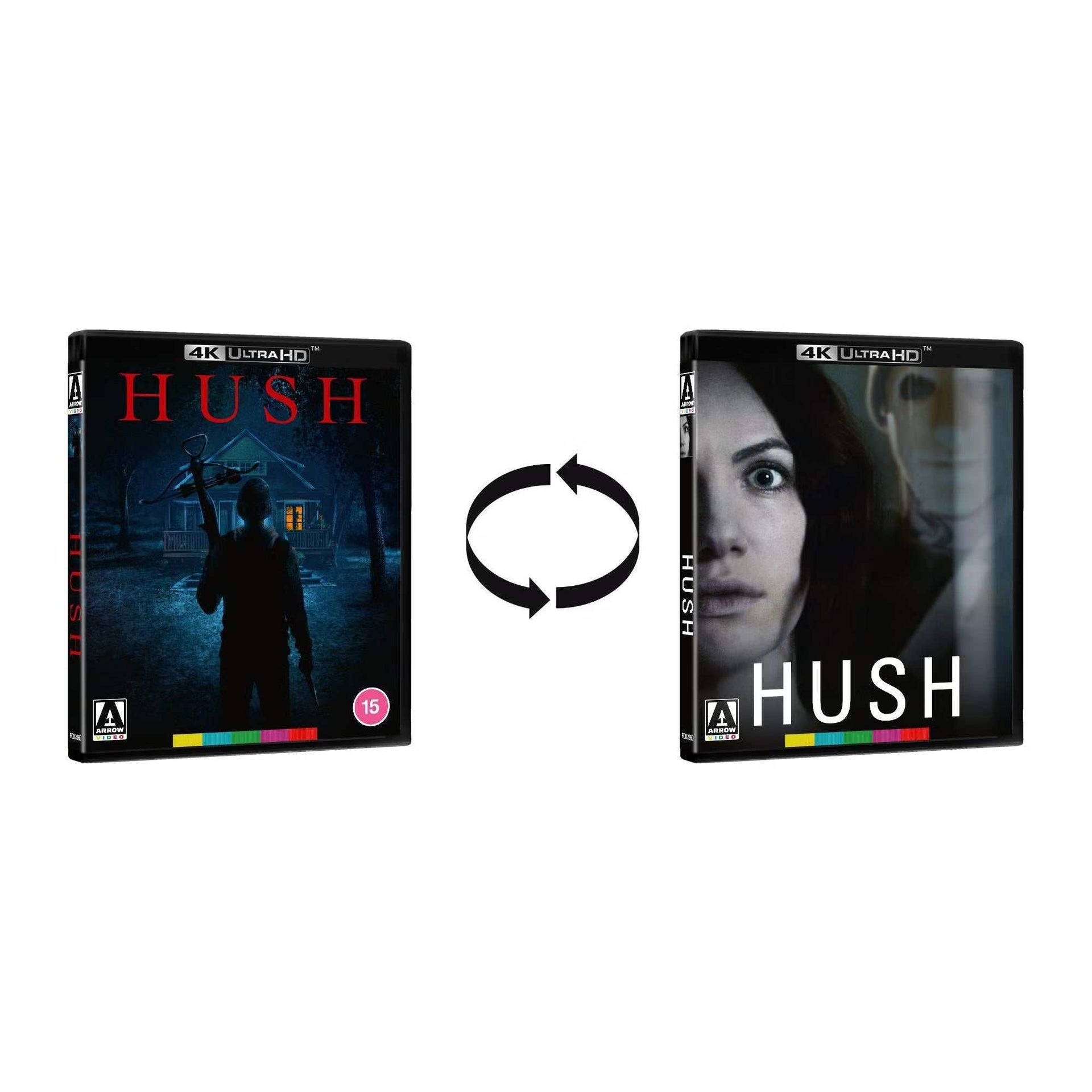 Hush Limited Edition 4K UHD pre-order with slipcover and booklet by Arrow Films UK