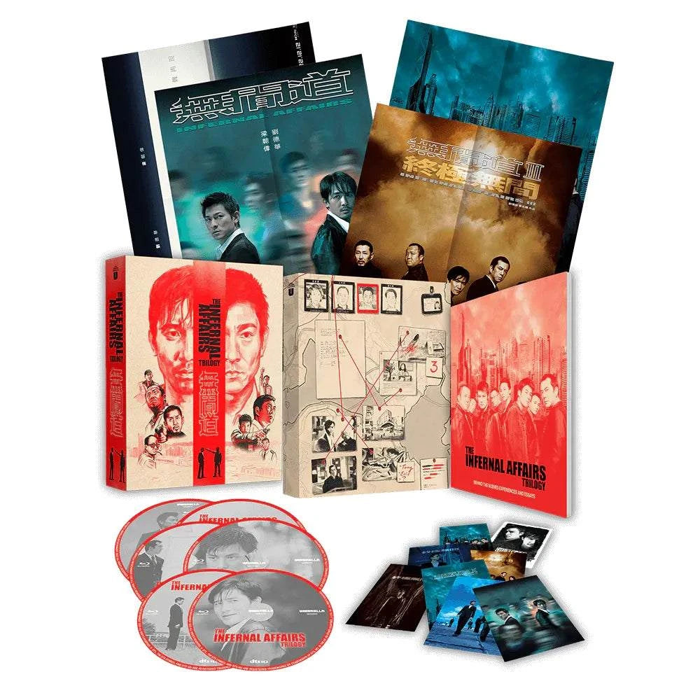 Infernal Affairs Trilogy 4K UHD Blu-Ray collector's edition box with slipcase and extras packaging