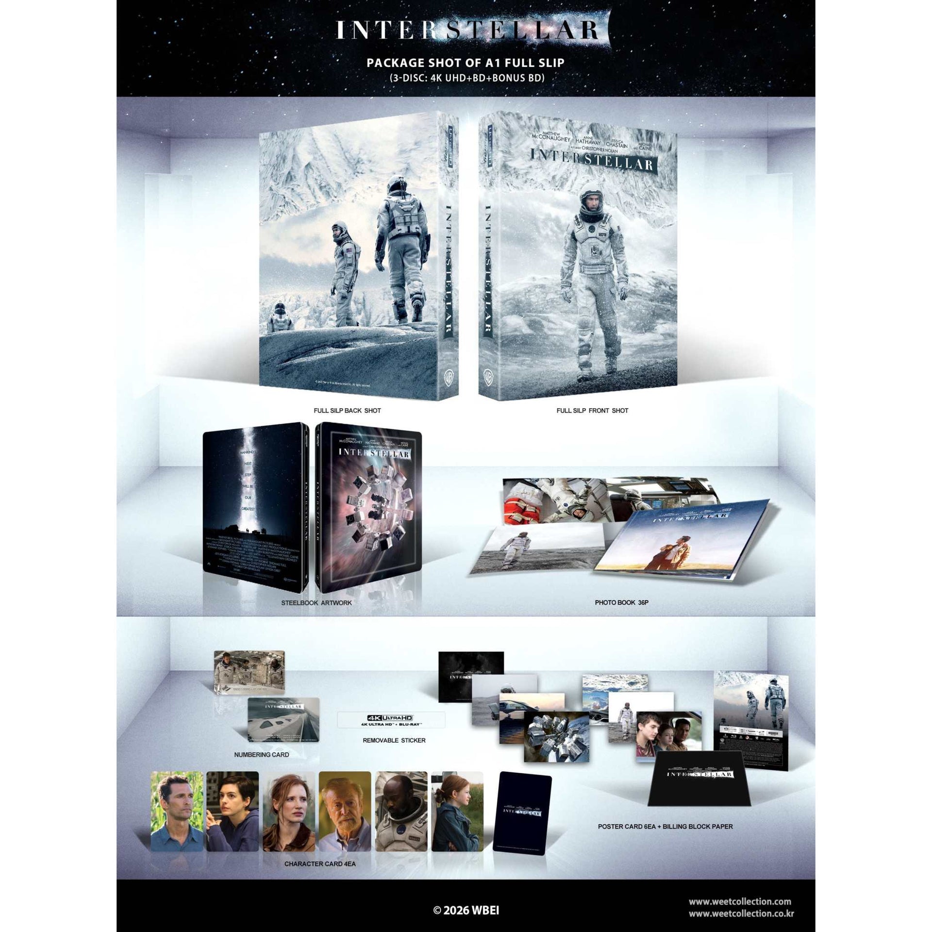 Interstellar Steelbook 4K UHD and Blu-Ray pre-order exclusive packaging