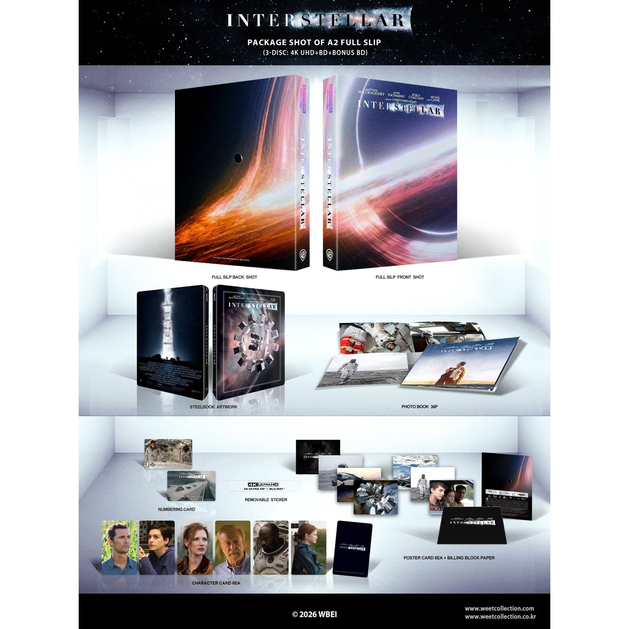 Interstellar Steelbook A2 Full Slip 4K UHD Blu-Ray WeET Collection Exclusive No 31 pre-order packaging