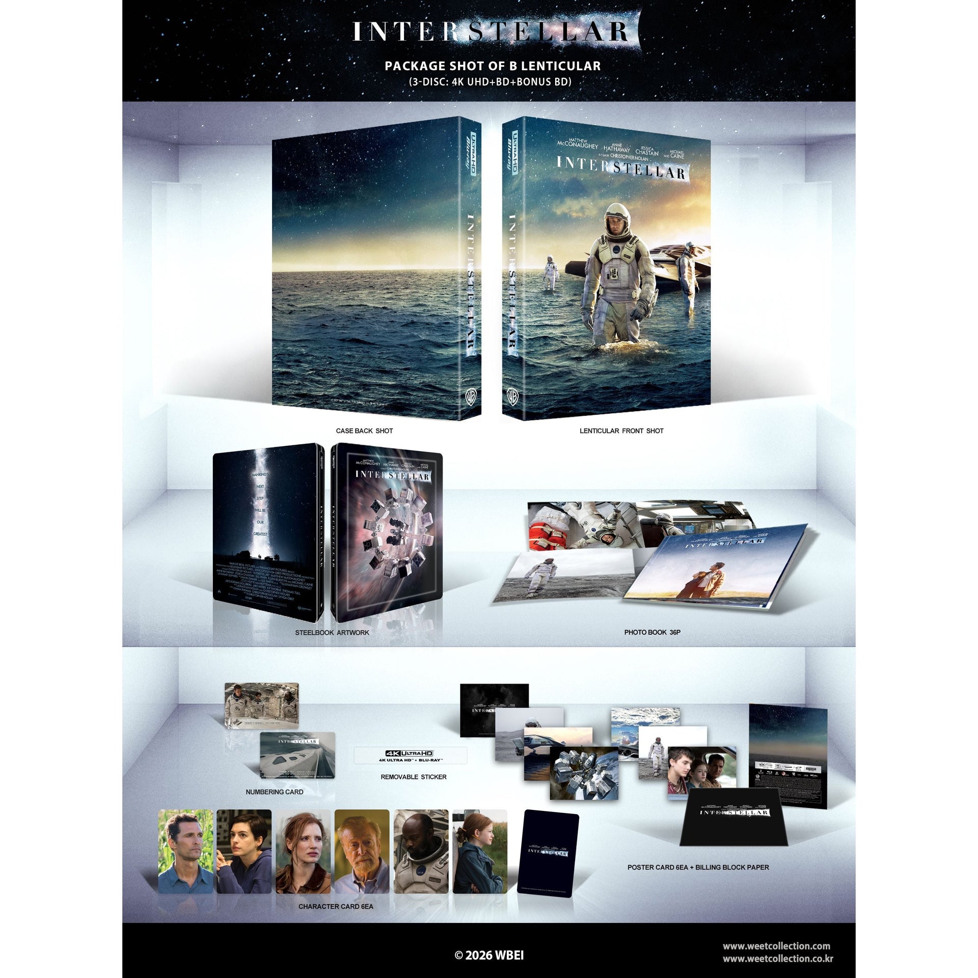 Interstellar Steelbook 4K UHD Blu-Ray WeET Collection Exclusive pre-order packaging