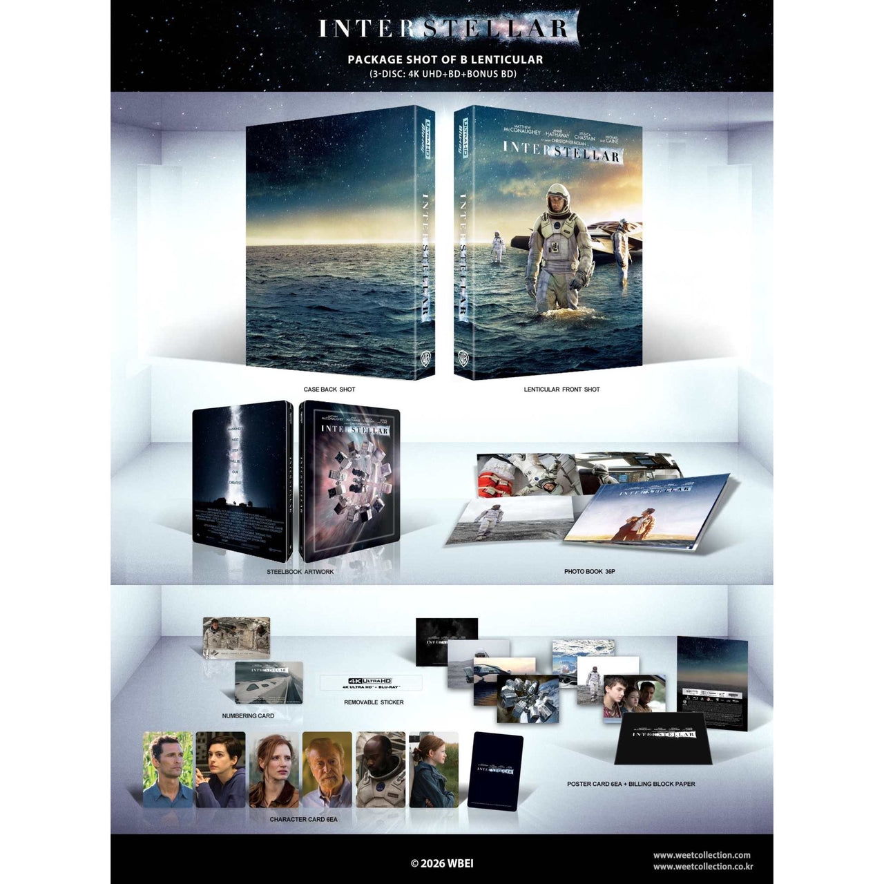 Interstellar Steelbook 4K UHD lenticular edition with Blu-Ray and exclusive special features
