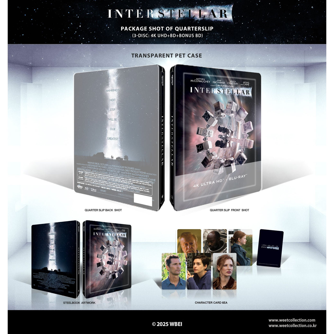 Interstellar Steelbook C Quarterslip 4K UHD and Blu-Ray pre-order edition