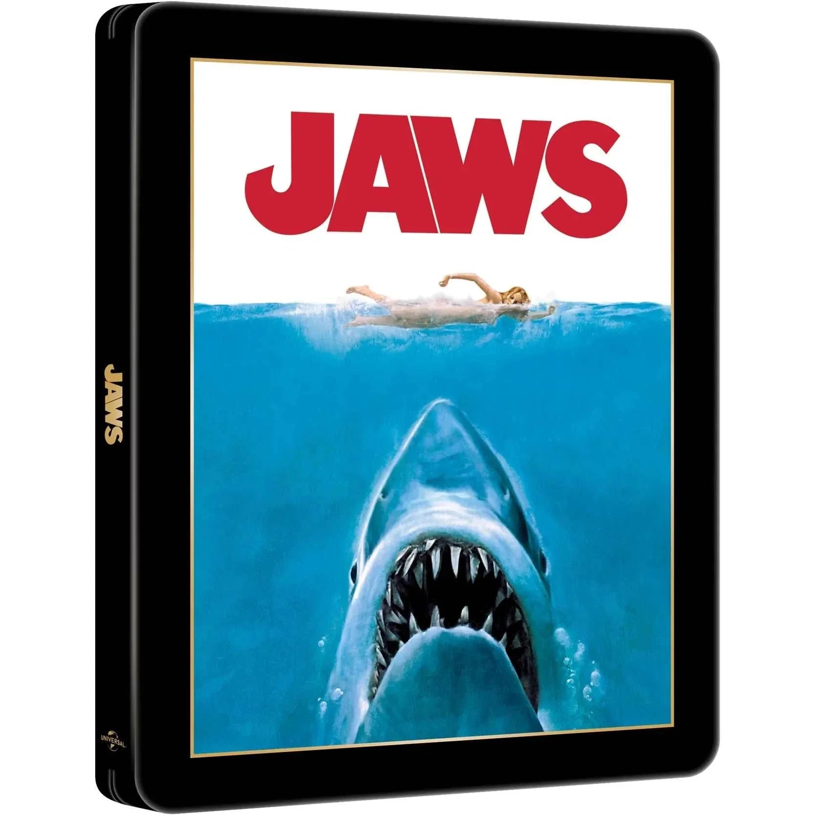 PRE-ORDER Jaws Limited Edition Steelbook 4K UHD Blu-Ray Universal UK Theatrical Poster