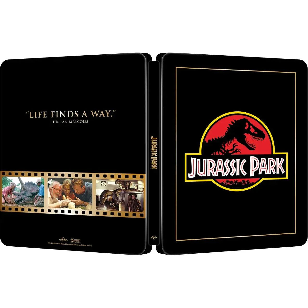 Jurassic Park limited edition steelbook 4K UHD Blu-Ray pre-order poster