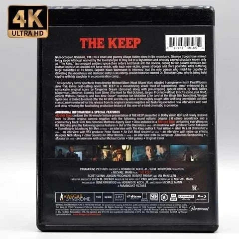The Keep 4K UHD Ultra HD movie limited edition hardcase with Blu-ray and bonus features