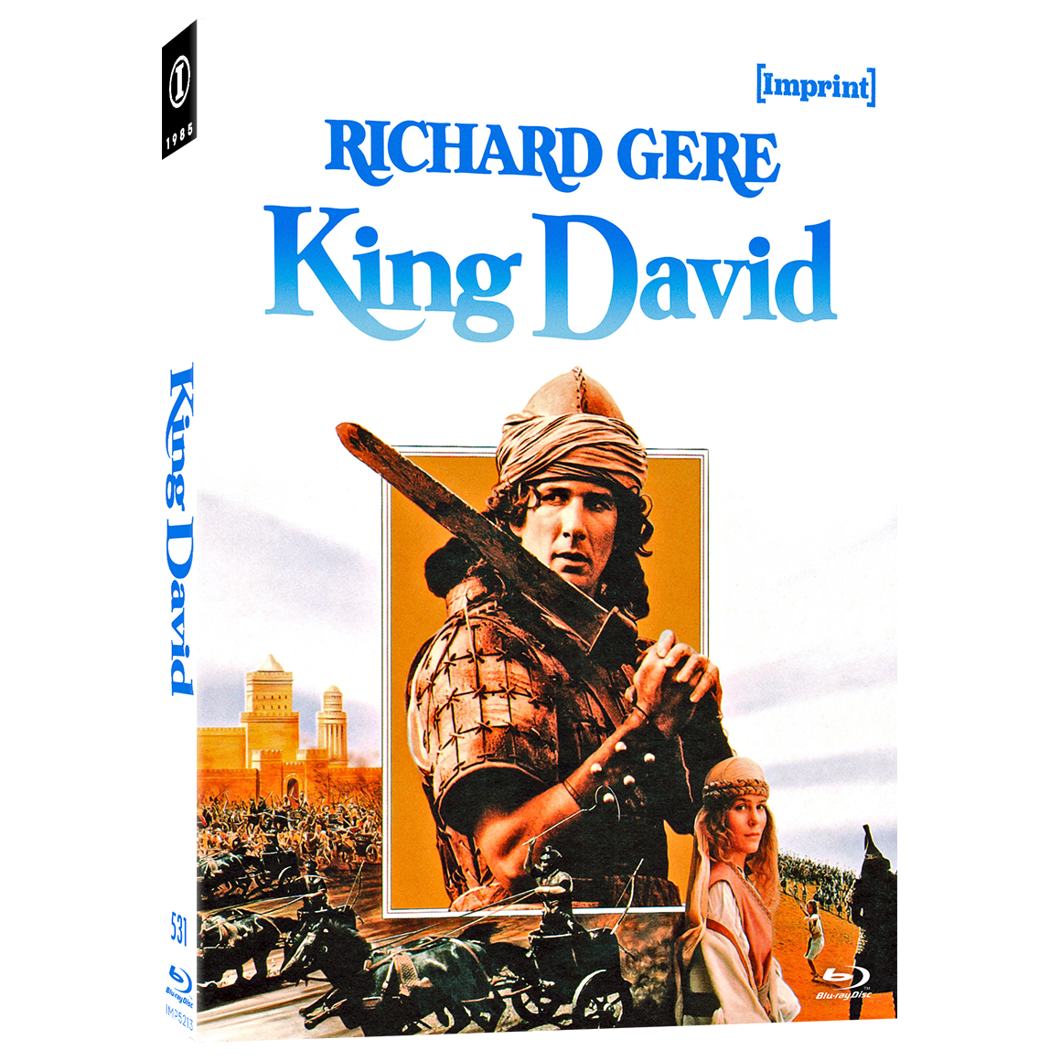 King David 1985 Blu-ray cover featuring Richard Gere in biblical drama with limited edition slipcover