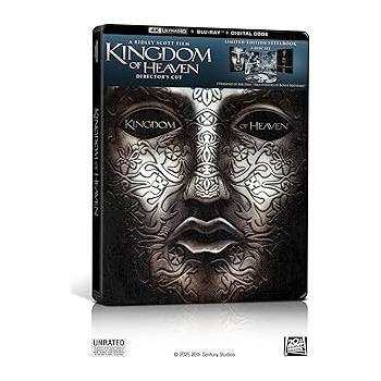 Kingdom of Heaven 20th Anniversary Limited Edition Steelbook 4K UHD Blu-ray with embossed medieval mask design