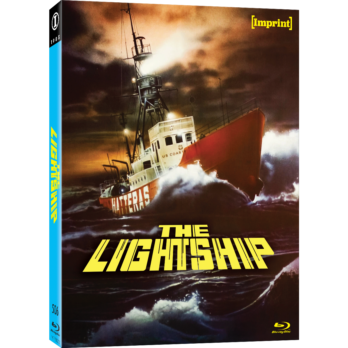 The Lightship 1985 Blu-ray with limited edition slipcover showing a stormy sea and US Coast Guard ship on the cover