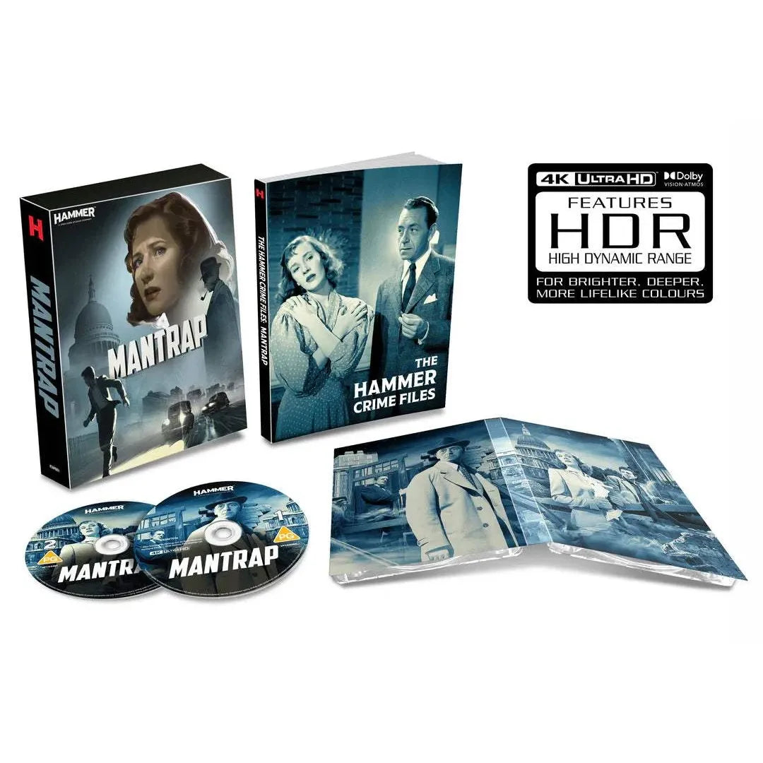 Mantrap Limited Collectors Edition 4K UHD and Blu-Ray set with slipcase and booklet by Hammer Films pre-order