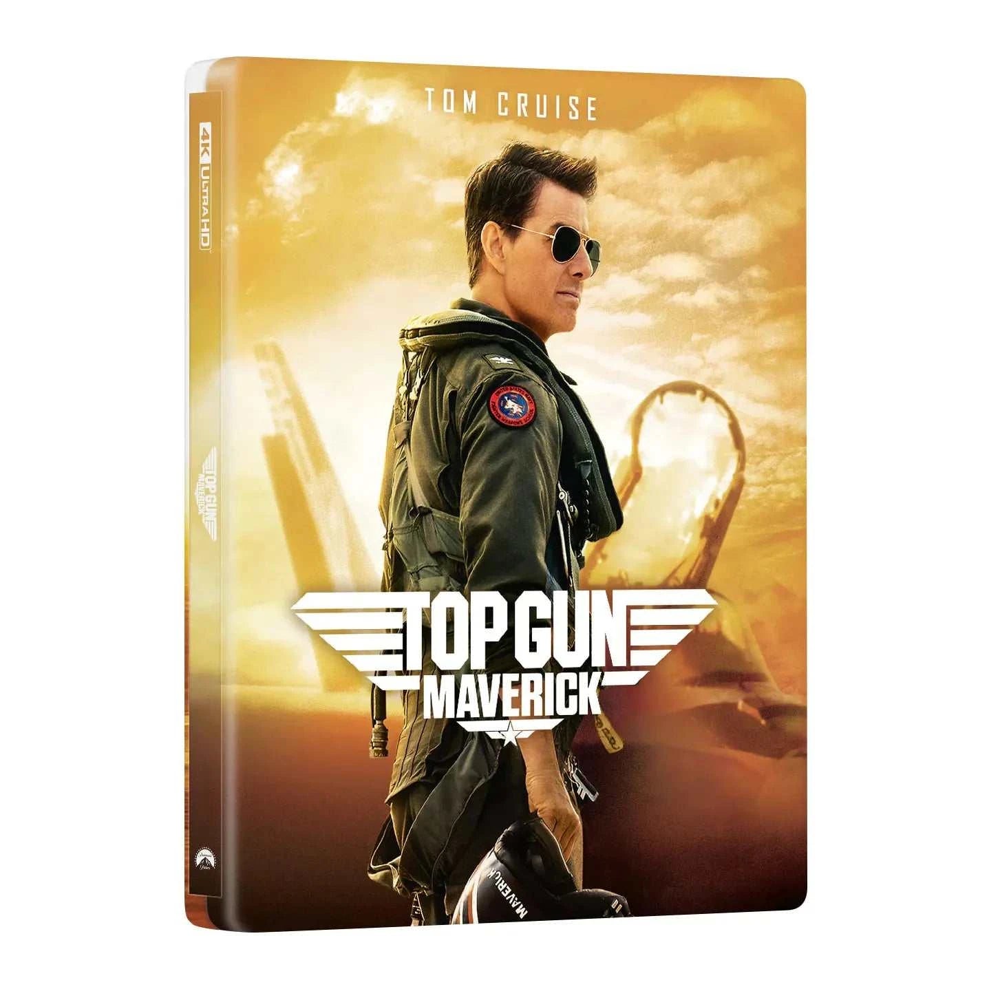Top Gun: Maverick 4K UHD and Blu-Ray steelbook featuring Tom Cruise with double lenticular full slip and exclusive numbered design