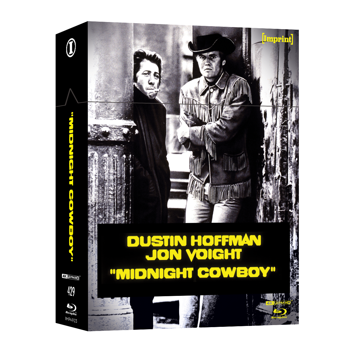 Midnight Cowboy 1969 limited edition 3-disc 4K UHD and Blu-ray hardbox featuring Dustin Hoffman and Jon Voight in restored classic drama