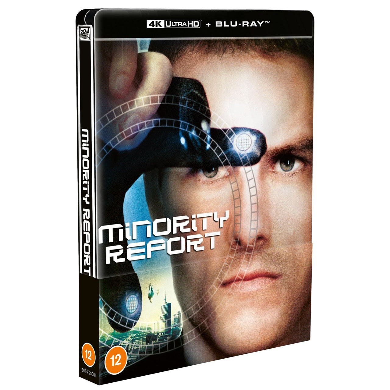 Minority Report 4K UHD Blu-Ray UK Steelbook edition with debossed badge and spot gloss finish