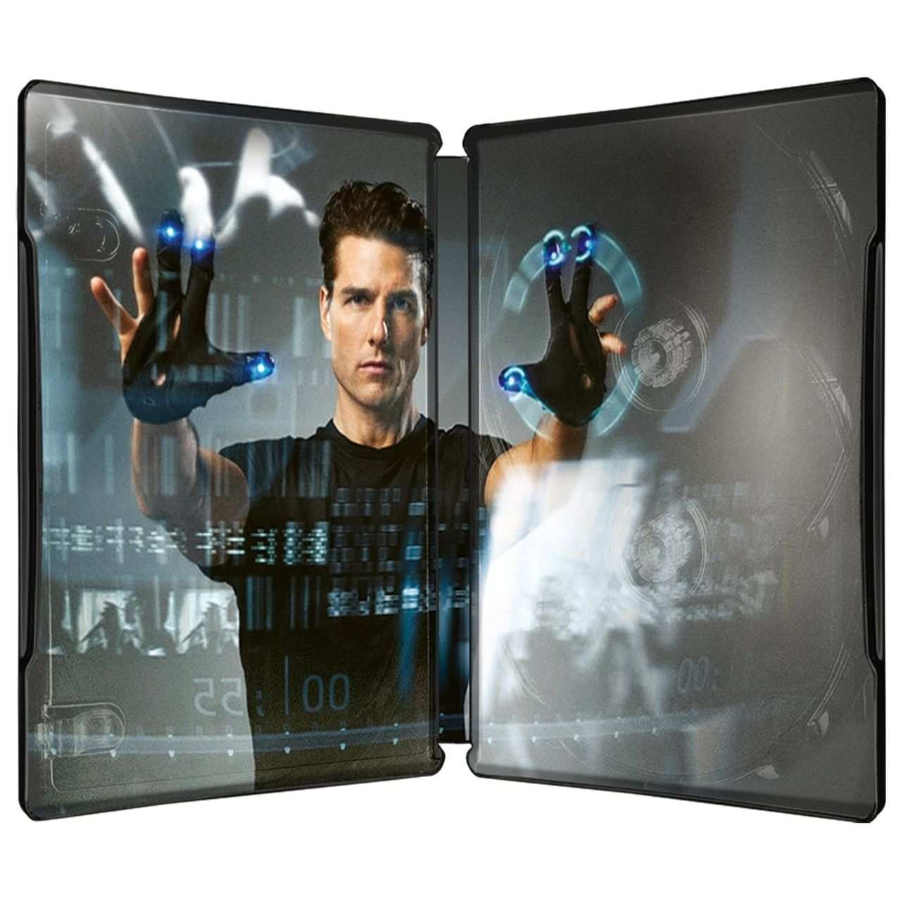 Minority Report 4K UHD and Blu-Ray UK Steelbook with embossed badge and spot gloss finish