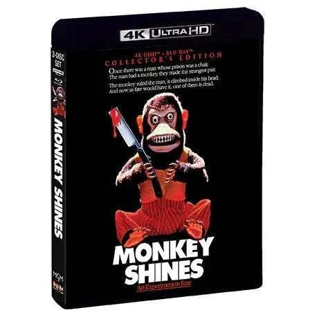 Monkey Shines Collector's Edition 4K UHD Blu-Ray with slipcover.